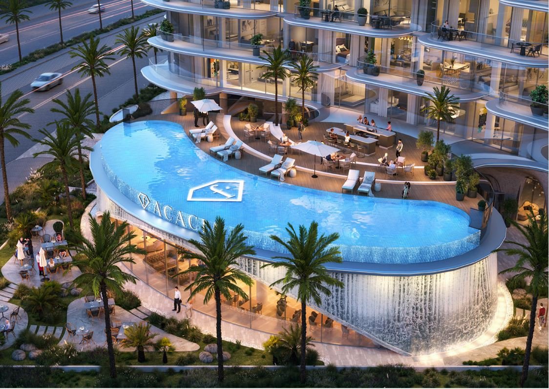 Luxury infinity swimming pool in – Bnw Fashion Tv Acacia at Al Marjan Island,  Ras Al Khaimah