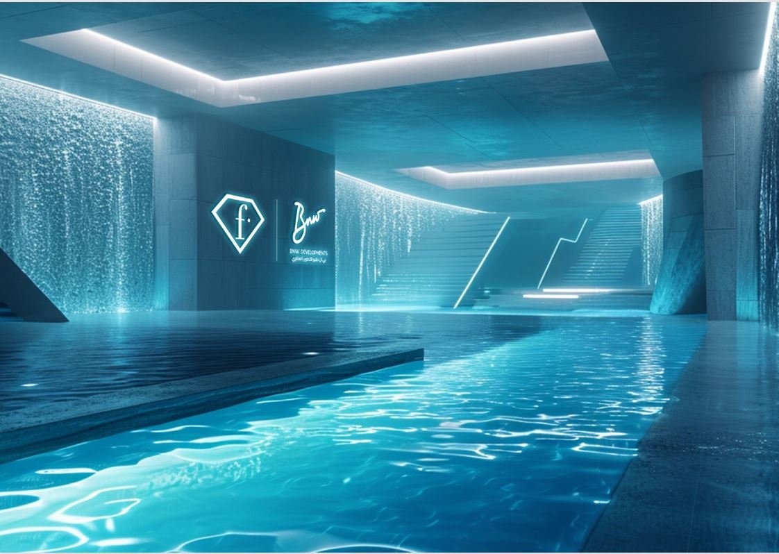 Luxury beachfront property at night in Bnw Fashion Tv Acacia at Al Marjan Island,  Ras Al Khaimah