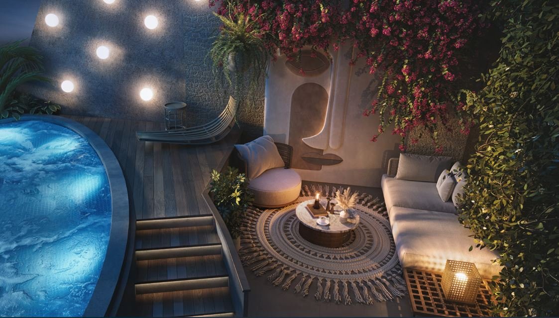 Luxury real estate top night view – Bnw Fashion Tv Acacia at Al Marjan Island, Ras Al Khaimah