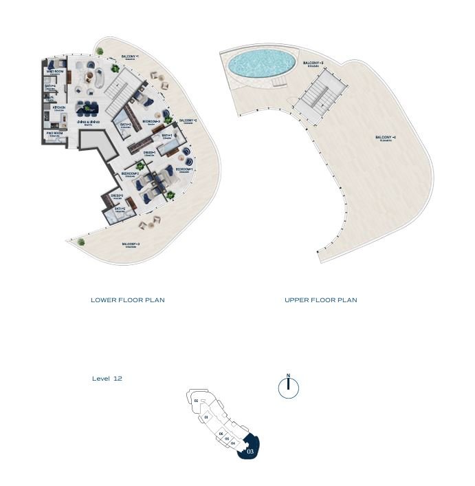 Detailed floor plan – Bnw Fashion Tv Acacia at Al Marjan Island, Ras Al Khaimah