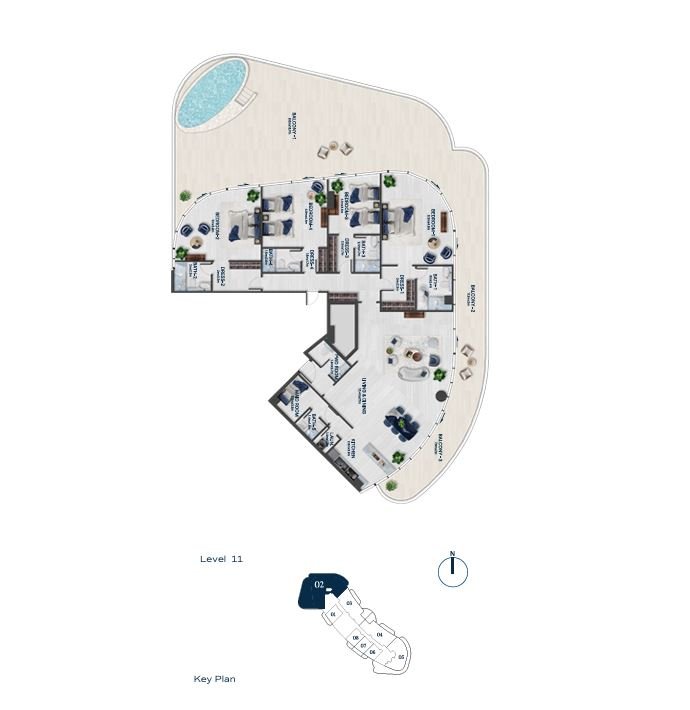 Detailed floor plan – Bnw Fashion Tv Acacia at Al Marjan Island, Ras Al Khaimah