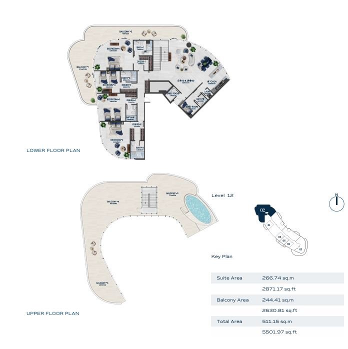 Detailed floor plan – Bnw Fashion Tv Acacia at Al Marjan Island, Ras Al Khaimah