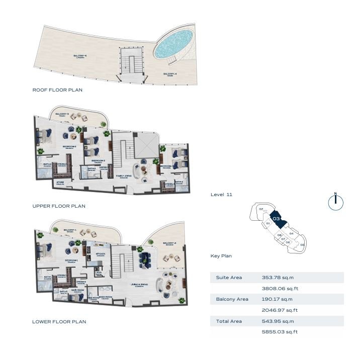 Detailed floor plan – Bnw Fashion Tv Acacia at Al Marjan Island, Ras Al Khaimah
