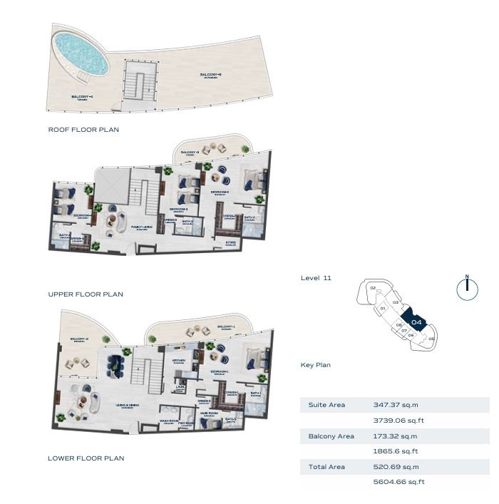 Detailed floor plan – Bnw Fashion Tv Acacia at Al Marjan Island, Ras Al Khaimah
