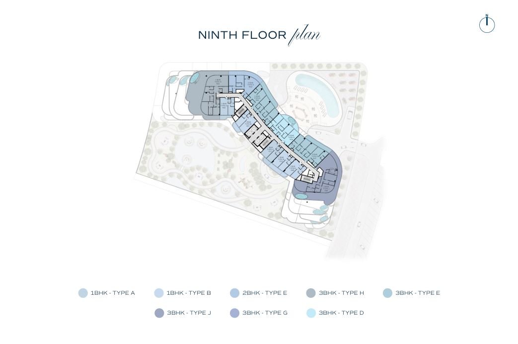 9th floor plan – Bnw Fashion Tv Acacia at Al Marjan Island, Ras Al Khaimah